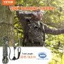 VEVOR Tree Stand Safety Rope, 30 ft/91.44 m  with Prusik Knot, 2pcs Carabiner and Silencer, for Treestrap and Climbing