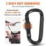 VEVOR Tree Stand Safety Rope, 30 ft/91.44 m  with Prusik Knot, 2pcs Carabiner and Silencer, for Treestrap and Climbing